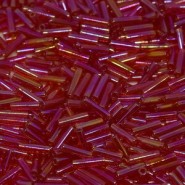 Miyuki Bugles 6mm kralen - Transparent red ab BGL2-254